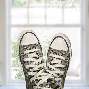 Converse leopard high tops